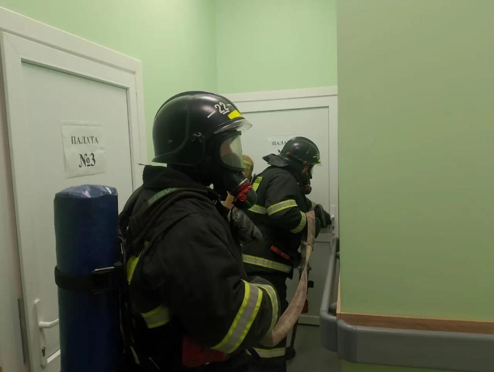 Совместные тренировки персонала ТОГБУЗ «Мордовская ЦРБ» с расчетом пожарной части № 22